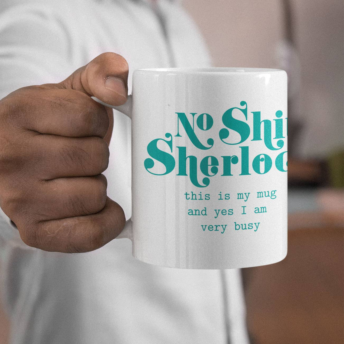 Mok "No Shit Sherlock Busy" | Studio Inktvis