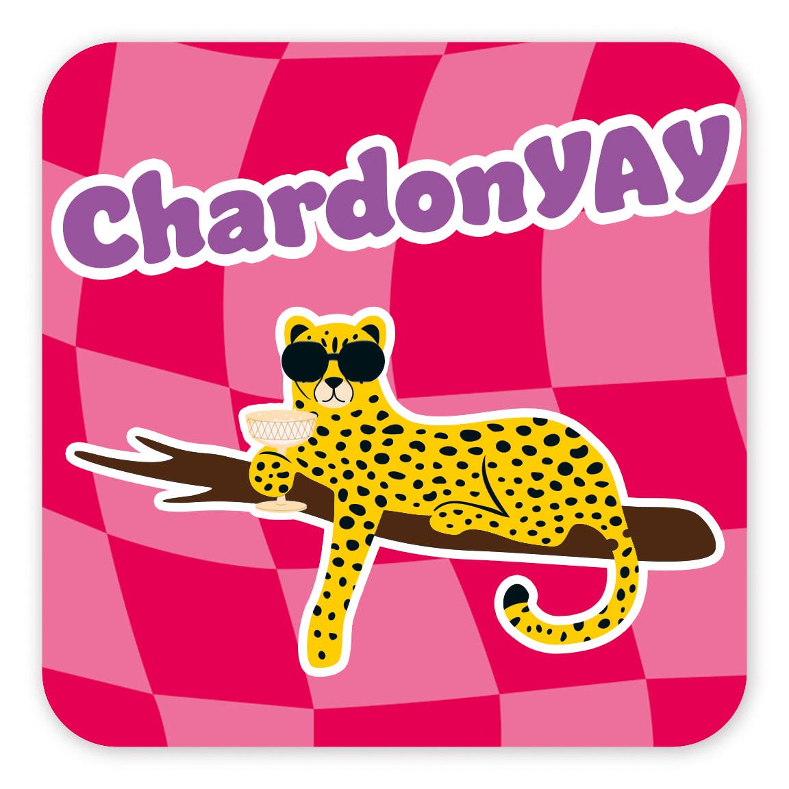 Onderzetter "ChardonYAY" | Artige