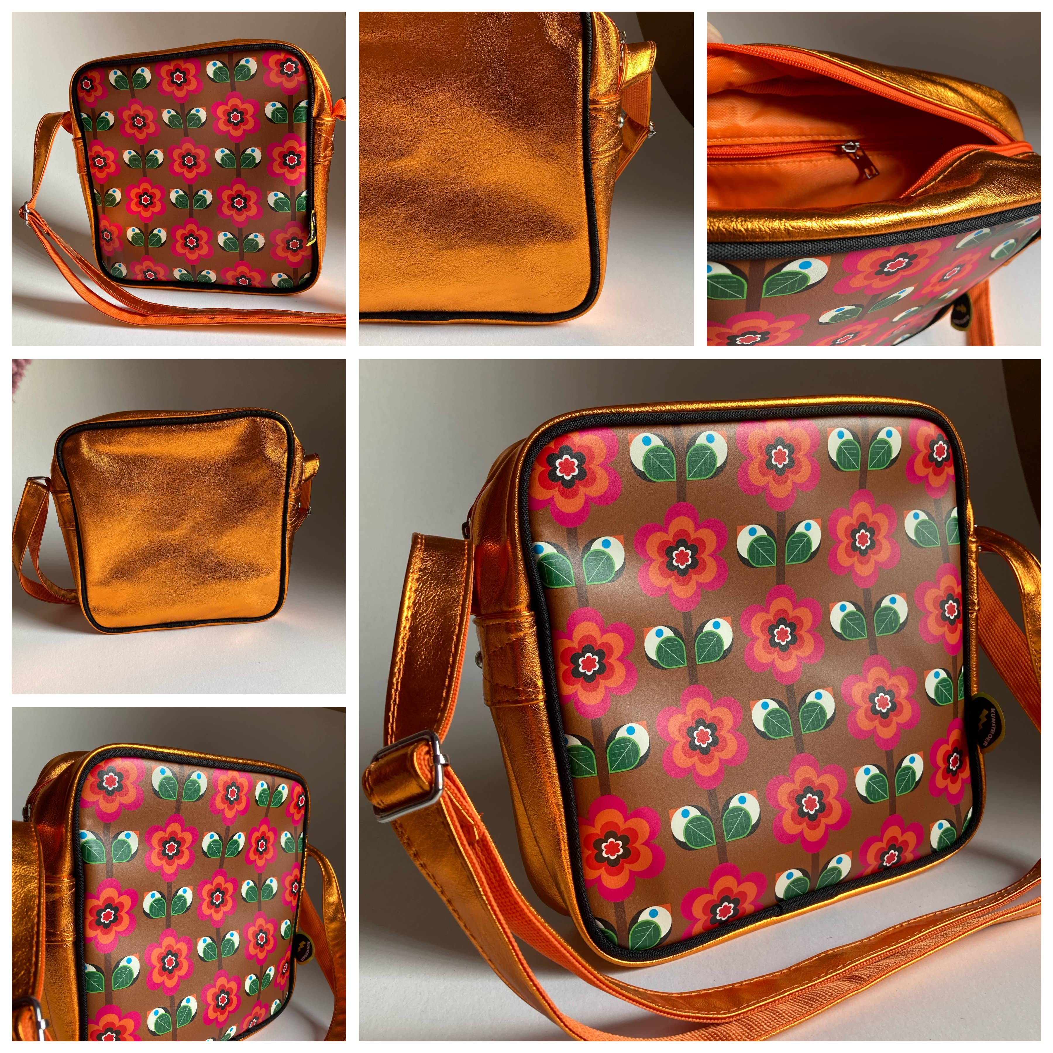 Schoudertas "Retro Bloemen" | Kunstboer