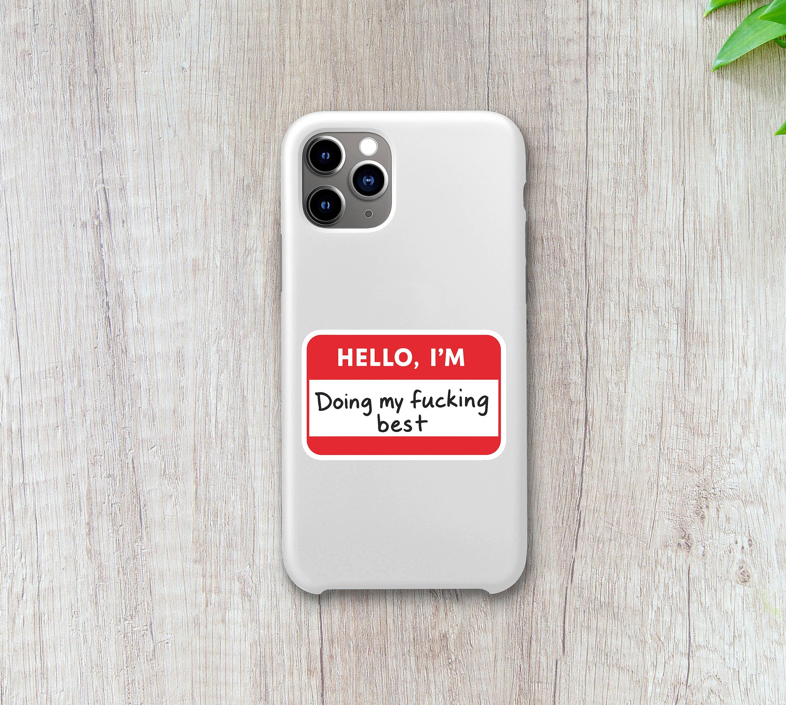 Sticker "Hello, I'm Doing My Fucking Best" | Ozark Sticker Company