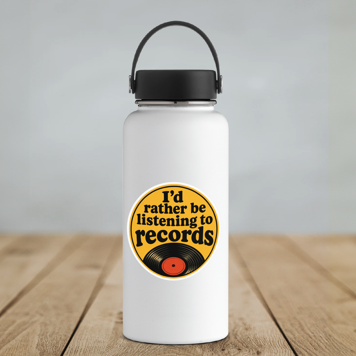 Sticker "I'd Rather Be Listening to Records" | Ozark Sticker Company