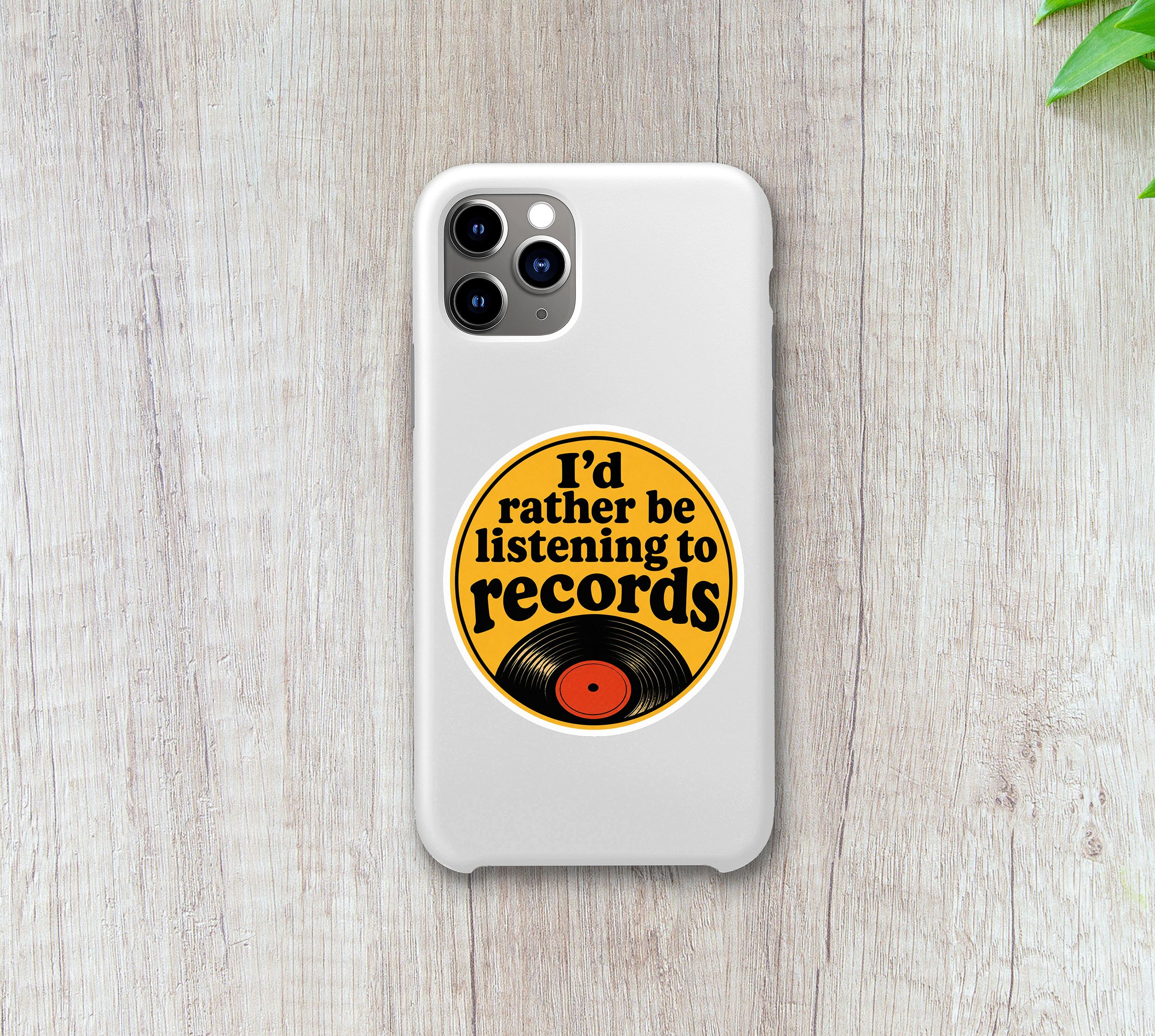 Sticker "I'd Rather Be Listening to Records" | Ozark Sticker Company