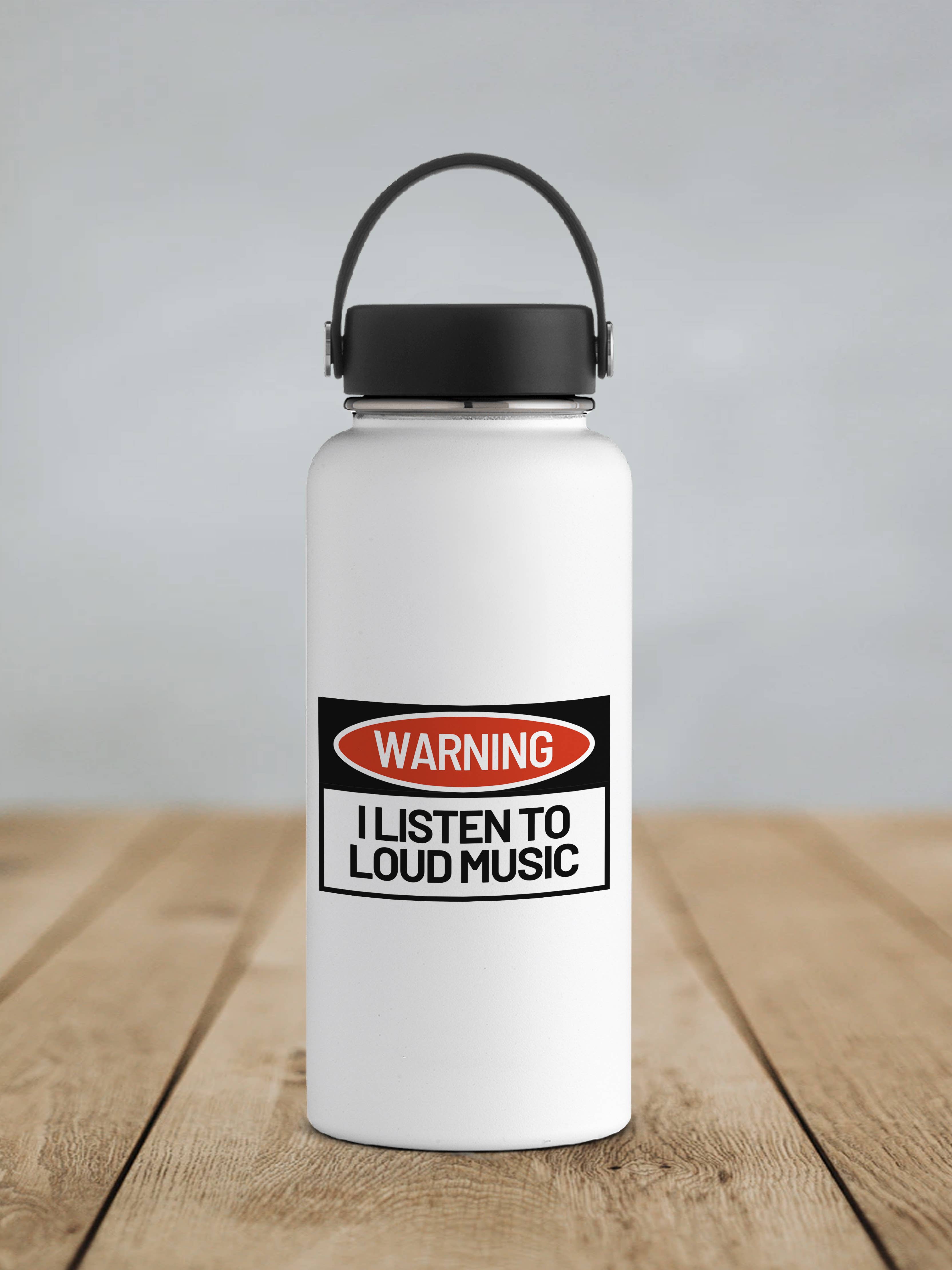 Sticker "Warning – I Listen to Loud Music" | Ozark Sticker Company