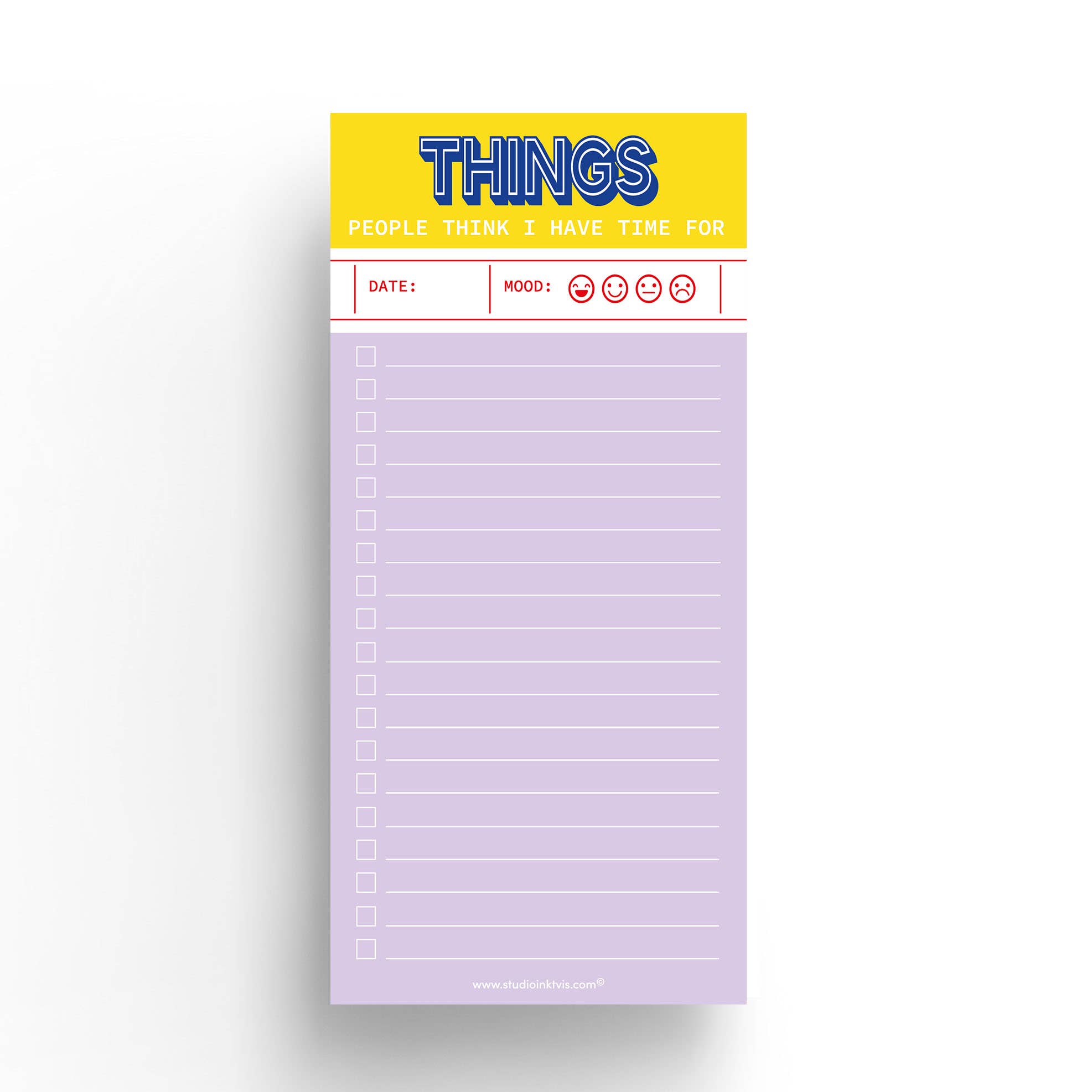 To-Do Lijst "Things People Think I Have Time For" | Studio Inktvis