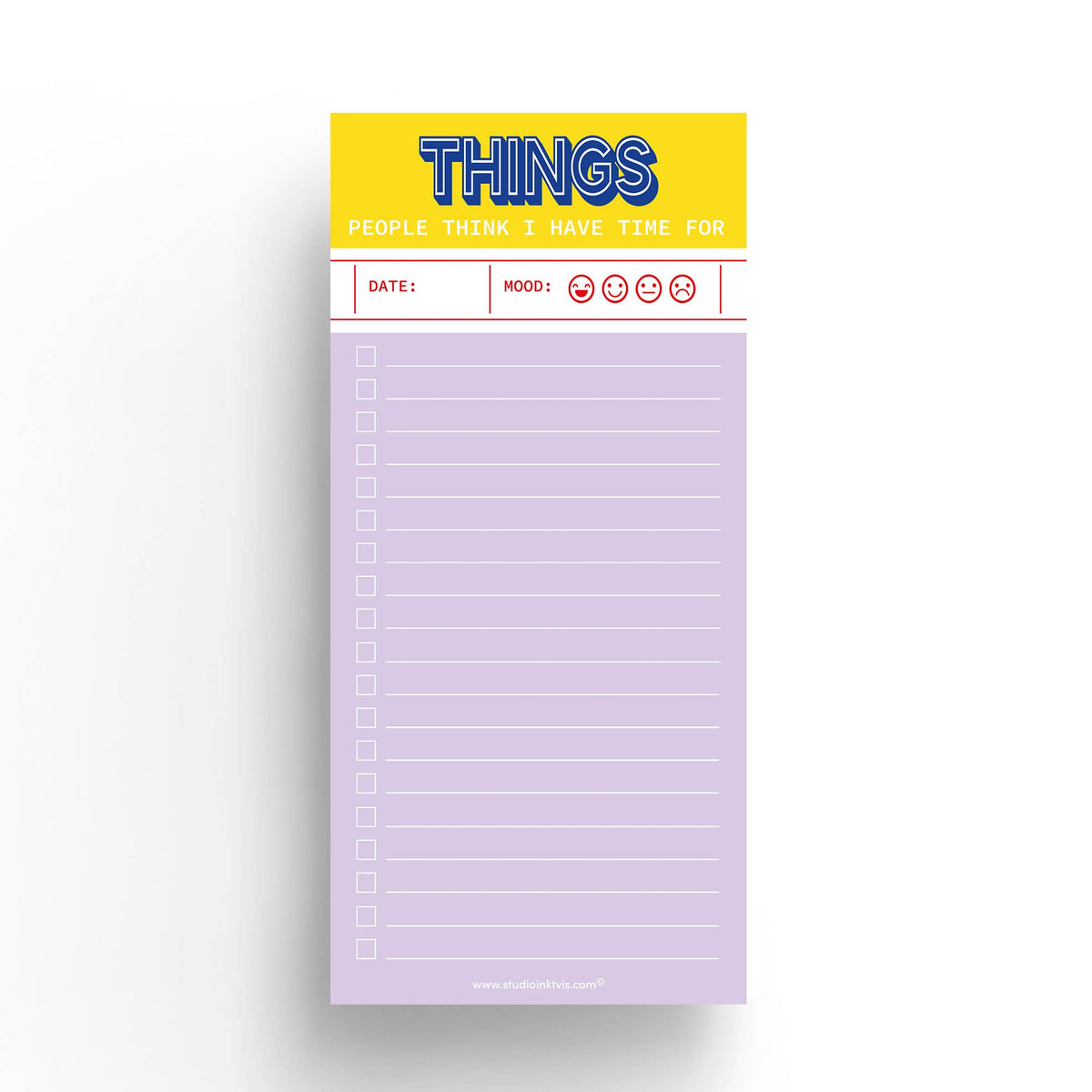 To-Do Lijst "Things People Think I Have Time For" | Studio Inktvis