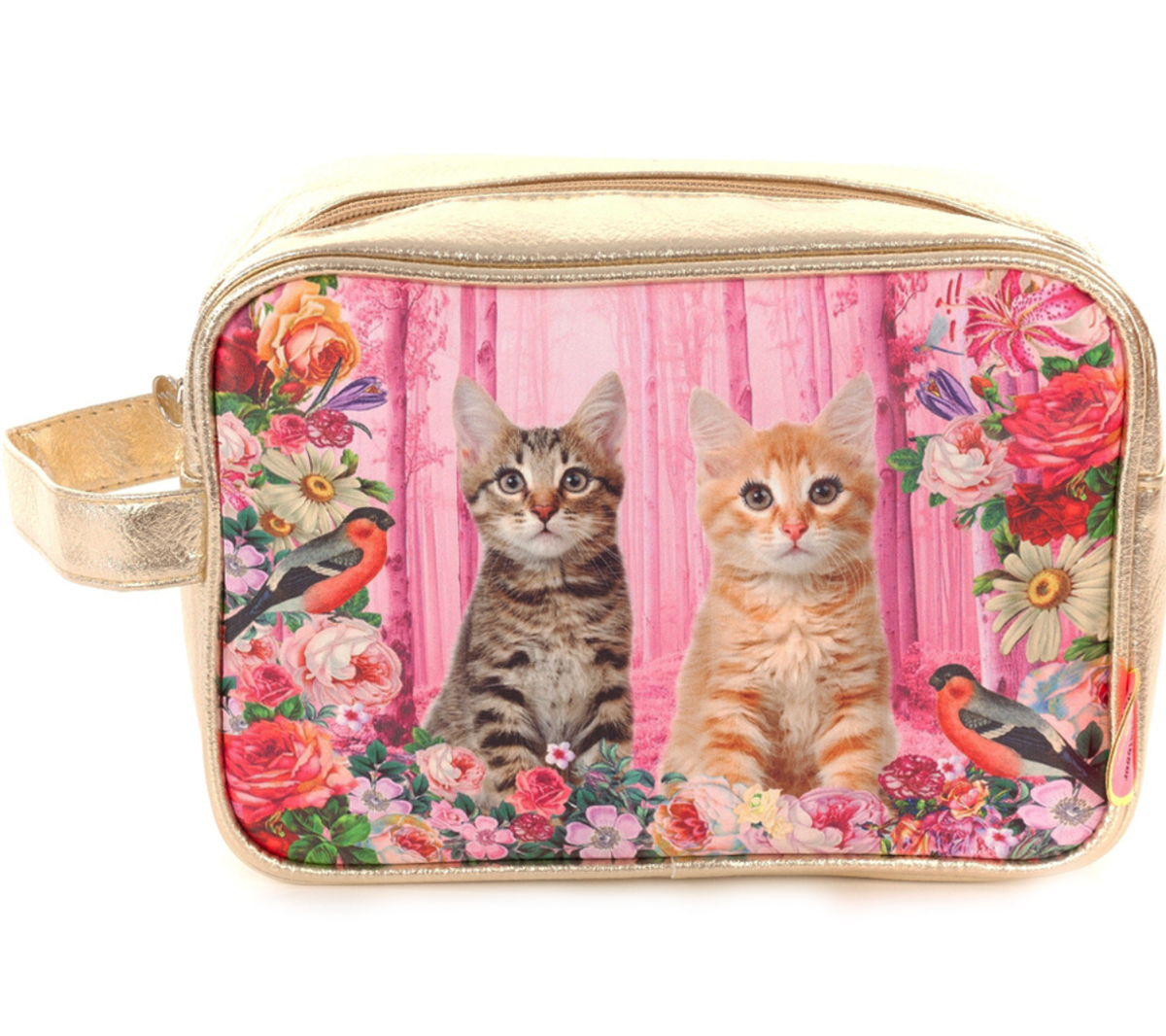 Toilettas "Kattenfeest Roze" | Kunstboer