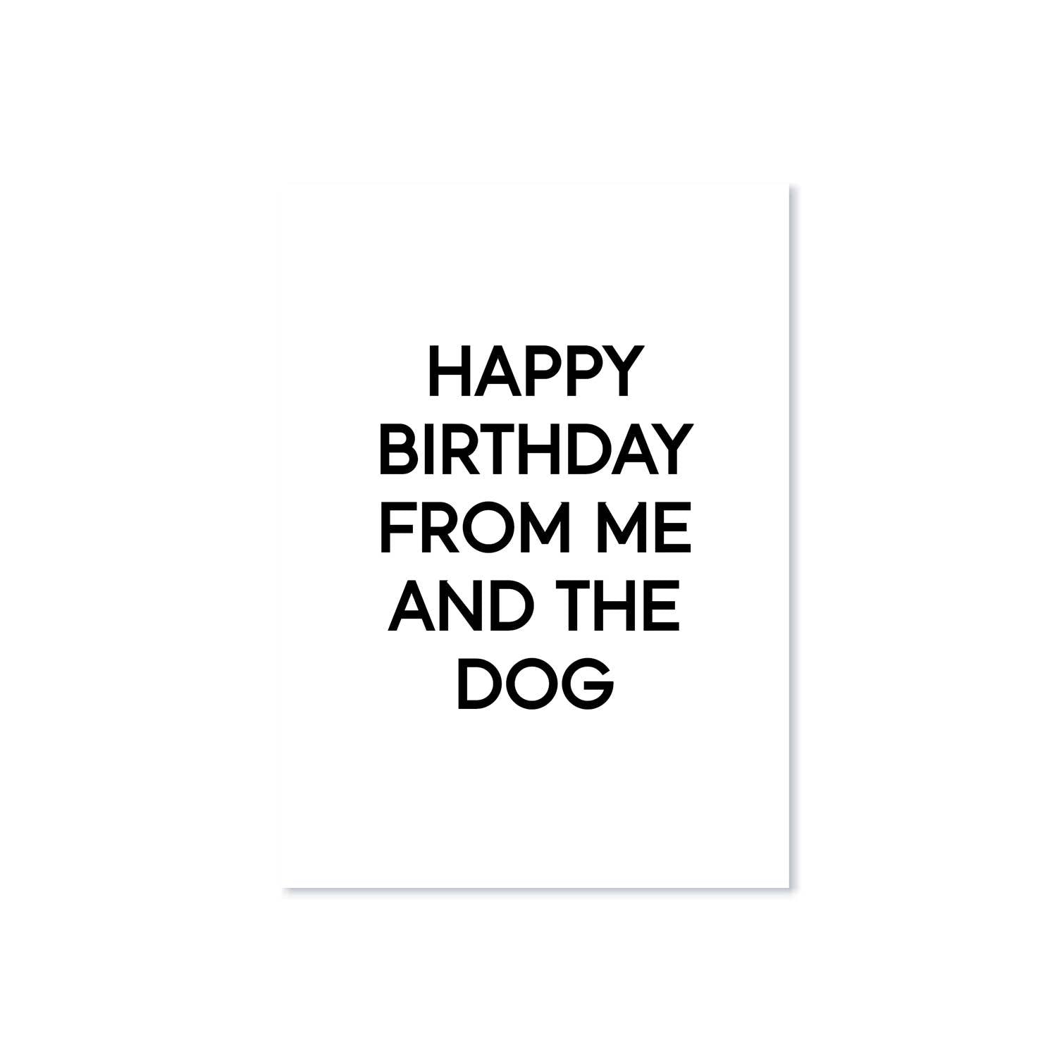 Verjaardagskaart "HAPPY BIRTHDAY" wit | Lieblingspfote
