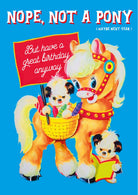Verjaardagskaart "Nope, Not a Pony" | Studio Inktvis