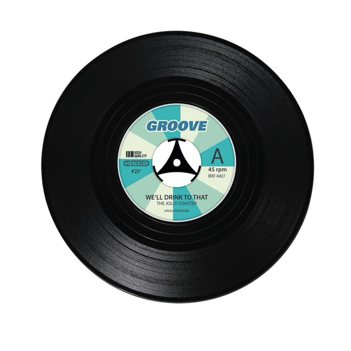 Vinyl onderzetters – set van 4