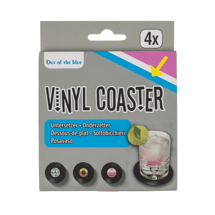 Vinyl onderzetters – set van 4