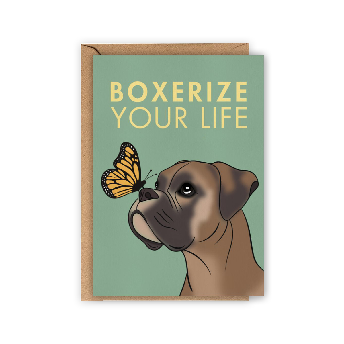 Wenskaart "Boxerize Your Life" | Lollypopartstudio