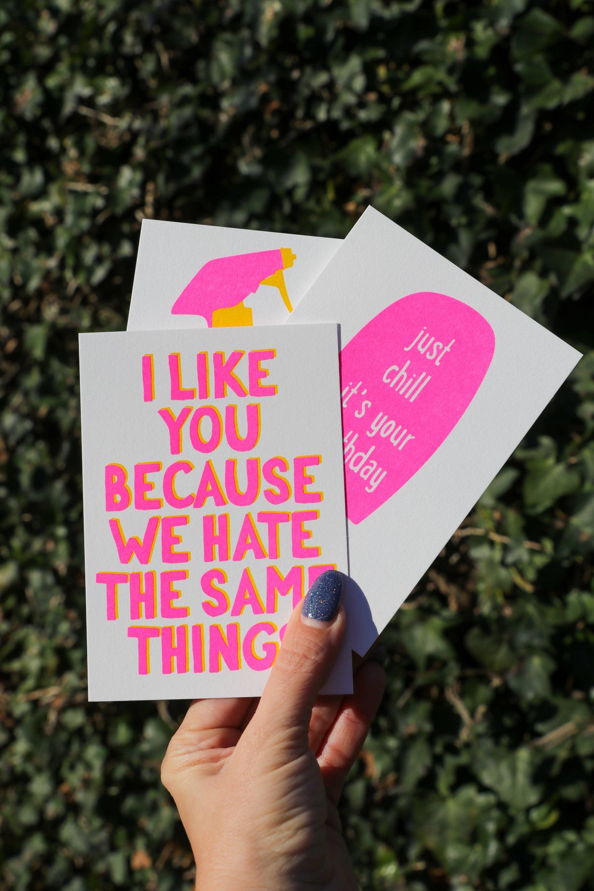 Wenskaart "I Like You Because We Hate the Same Things" | Studio Inktvis